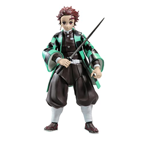 McFarlane Toys, Demon Slayer 7-inch Slayer Tanjiro Action Figure, Netflix Demon Slayer Anime Series Collectible Figure with Collectors Stand Base - Ages 12+