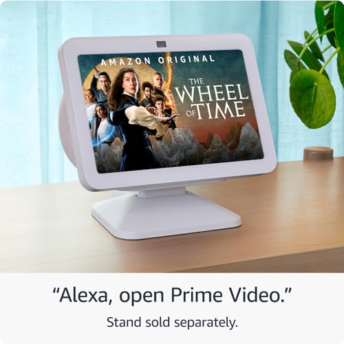 All-new Echo Show 8 | 3rd generation (2023 release), HD smart touchscreen with spatial audio, smart home hub and Alexa, Glacier White
