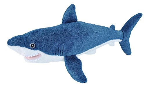 Wild Republic Mako Shark Plush Soft Toy, Cuddlekins Cuddly Toys, Gifts for Kids 20 cm , Blue