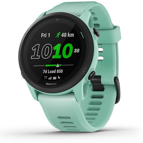 Garmin Forerunner 745 GPS Running and Triathlon Smartwatch, with multisport profile and advanced training features, Neo Tropic Band