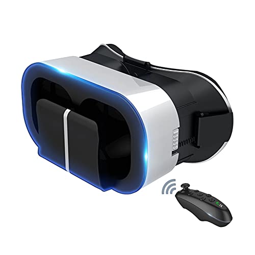 Jiakalamo VR Headset Universal Virtual Reality Goggles - Play Your Best Mobile Games 360 Movies with Soft & Comfortable New 3D VR Glasses with Controller(VR headset+handle)