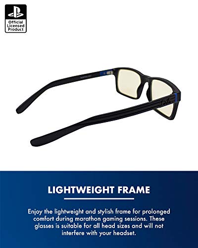 Official Playstation Blue Light Glasses - Anti Glare and Anti Fatigue, Uv Blue Light Blocking Glasses - Eye Protection For Computer and Video Games - Protective Gaming Glasses (PS4)