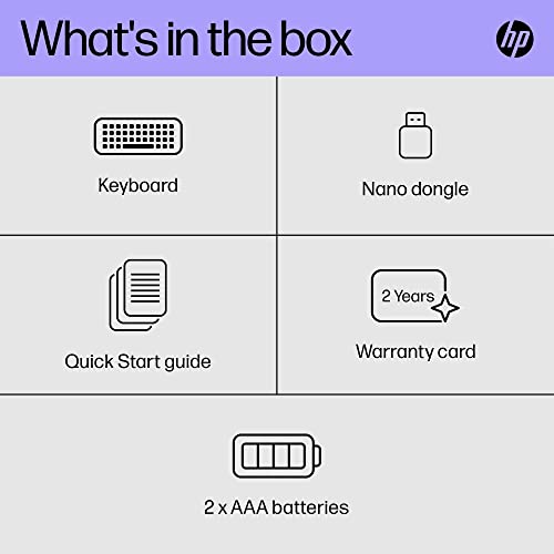 HP 450 Programmable Wireless Keyboard with 20+ Programmable Keys, Adjustable Incline, 20+ month Battery Life, made from 60% Recycled Materials