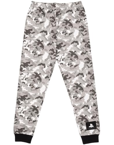 PlayStation Pyjamas For Boys | Kids Camo T Shirt With Trousers Gamer PJs | Console Controller Gamepad Merchandise