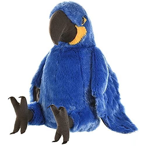 Wild Republic Hyacinth Macaw Plush Soft Toy, Cuddlekins Cuddly Toys, Gifts for Kids 30 cm