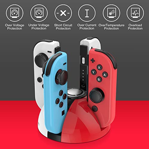 HEIYING Switch Joy-Con Charging Dock for Nintendo Switch/Switch OLED Joy-Con Controller, Switch Controller Charger Stand Station,Switch Joy-Con Charging Stand with LED Indicator.