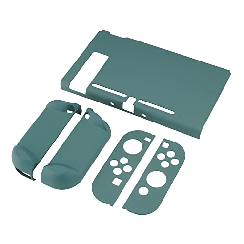 eXtremeRate PlayVital Back Cover for Nintendo Switch Console, NS Joycon Handheld Controller Separable Protector Hard Shell, Customized Dockable Protective Case for Nintendo Switch - Hunter Green