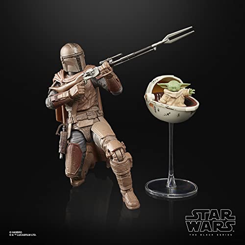 Star Wars The Black Series The Mandalorian and Grogu (Arvala-7) Toys 15-Cm-Scale The Mandalorian Action Figures, Kids Ages 4 and Up