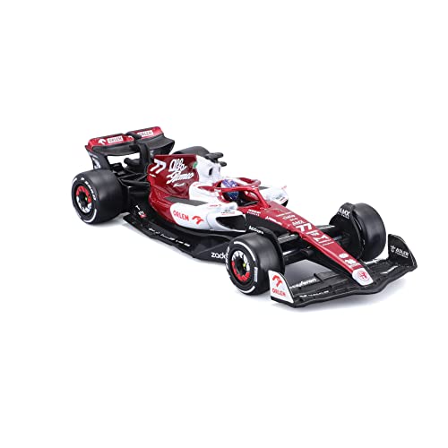 Bburago B18-38068B Foarula 1 ALFA Romeo F1 Team ORLEN C42 (2022) with Helmet BOTTAS 1:43 Scale Die-Cast Collectible Race Car, Assorted Colours