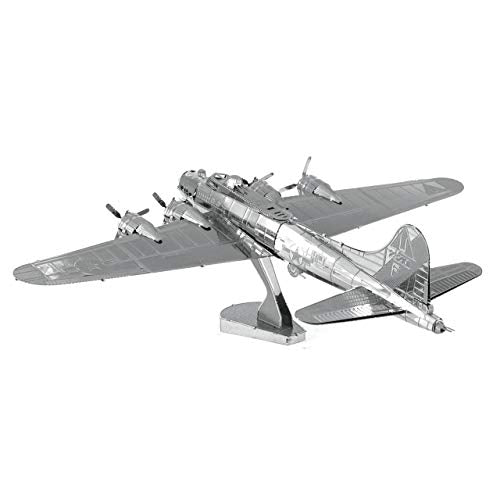 Fascinations MMS091 Metal Earth 502489 - B-17 Flying Fortress Laser Cut 3D Construction Kit Model Kit Metal Puzzle 3D Metal Model 2 Metal Boards from 14 Years