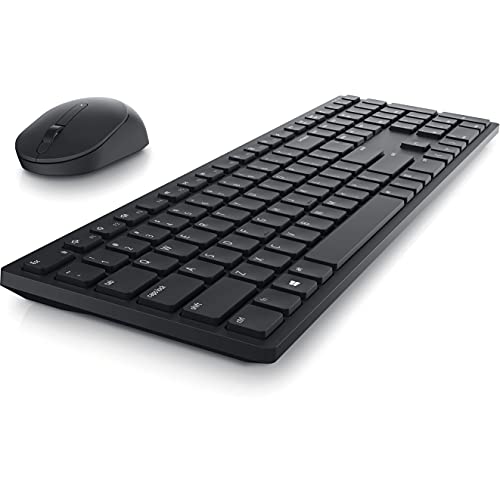 Dell KM5221W Pro Wireless Keyboard and Mouse Combo, Programmable Keys and Battery Indicator Light - Black