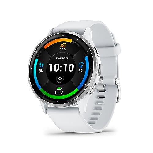 Garmin Venu 3, AMOLED GPS Smartwatch with All-day Advanced Health and Fitness Features, Voice Functionality, Built in Music Storage, Wellness Smartwatch with up to 14 days battery life, Whitestone