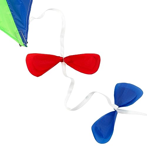 BROOKITE from Peterkin | Classic Bow Tail Kite | Multicolour - 70m x 60cm - Spinnaker Nylon Kite with 1 handle | Kites | Outdoor Toys | Sports & Leisure | Ages 3+