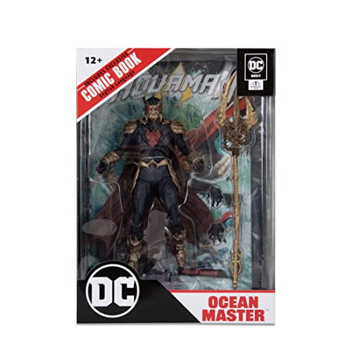 McFarlane Toys DC Direct Page Punchers Ocean Master 7-Inch Action Figure - Incredibly Detailed Rival of Aquaman with Ultra Articulation, Trident, Comic, and Collectible Art Card