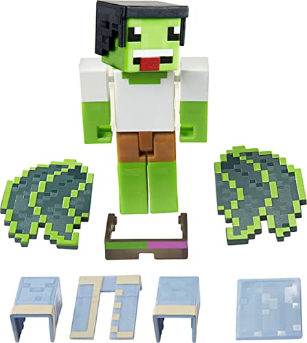 Mattel Minecraft Creator Series Party Shades Figure, Collectible Building Toy, 3.25-inch Action Figure with Accessories, Gift for Ages 6 Years & Older