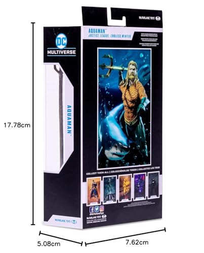 McFarlane Toys, DC Multiverse Aquaman 7-inch Action Figure with 22 Moving Parts, Collectible DC Endless Winter Figure with Unique Collector Character Card – Ages 12+