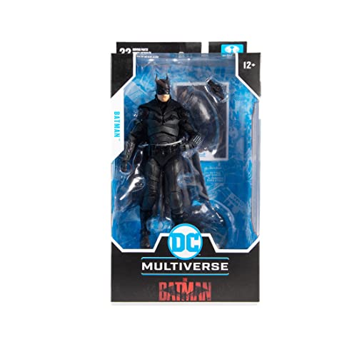 McFarlane Toys, 7-Inch DC Batman Action Figure with 22 Moving Parts, Collectible DC Batman Movie Figure with Stand Base and Unique Collectible Character Card – Ages 12+