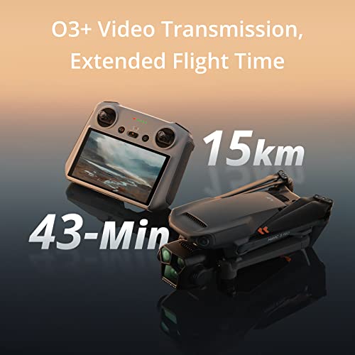 DJI Mavic 3 Pro with DJI RC (screen remote controller), Flagship Triple-Camera Drone with 4/3 CMOS Hasselblad Camera, 43-Min Flight Time, and 15km HD Video Transmission, For pro aerial photography