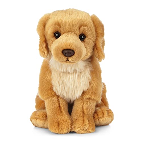 Living Nature Golden Retriever Stuffed Animal Plush Toy | Fluffy and Cuddly Dog Animal | Soft Toy Gift for Kids | Boys and Girls Stuffed Doll | Naturli Eco-Friendly Plushies | 20 cm