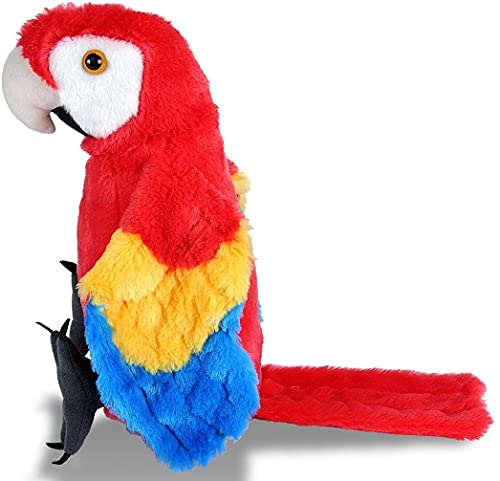 Wild Republic Scarlet Macaw Plush Soft Toy, Cuddlekins Cuddly Toys, Gifts for Kids 30 cm