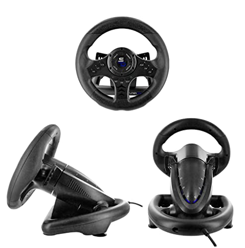 Subsonic Superdrive - SV450 Racing steering wheel with pedal and paddle shifters for Xbox Serie X/S, Switch, PS4, Xbox One, PC (programmable for all games) (Xbox Series X)