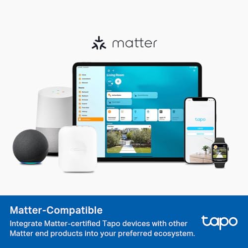Tapo Matter Smart Wi-Fi LED Bulb, Multicolours, E27, 8.6W, Energy Monitoring, Works with Apple HomeKits, Amazon Alexa and Google Home, Colour-Changeable, No Hub Required (Tapo L535E) [Energy Class E]