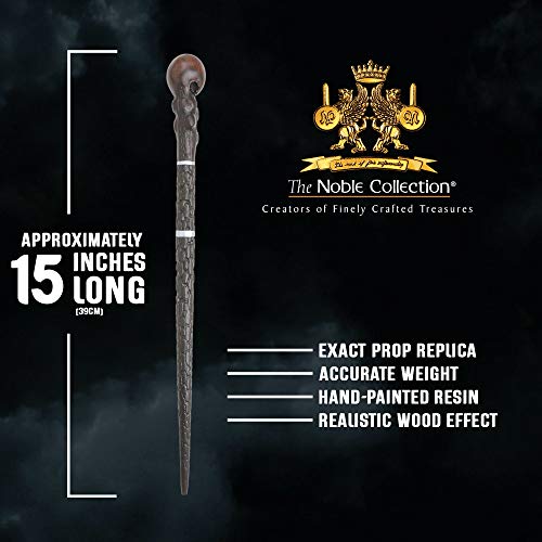 The Noble Collection - Alastor Mad-Eye Moody Character Wand - 15in (38cm) Wizarding World Wand With Name Tag - Harry Potter Film Set Movie Props Wands