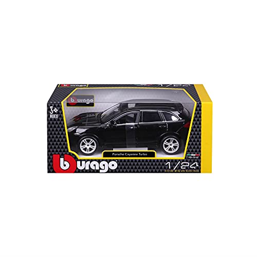 Bburago 18-21056 Porsche Cayenne Turbo 1:24 Scale Model car, Black