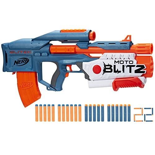 Nerf Elite 2.0 Motoblitz Blaster, Motorized 10-Dart Blasting & Elite 2.0 50-Dart Refill Pack - Includes 50 Official Nerf Elite 2.0 Darts, Compatible With All Nerf Elite Blasters