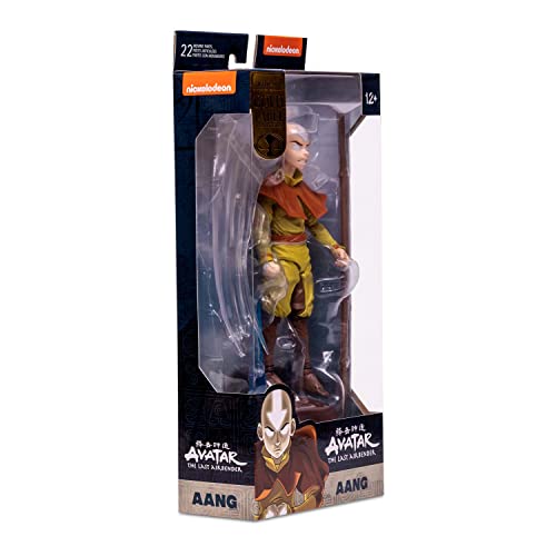 McFarlane Toys, Avatar the Last Airbender 7-inch Gold Label Aang Action Figure with 22 Moving Parts, Collectible Figure with Accessories and Collectors Stand Base – Ages 12+