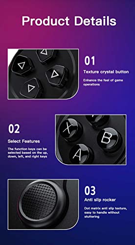 Handheld Game Console,Built In 14000+ Games,3.5'' Screen Retro Game Console, 1.3GHZ Quad-Core Processor,5000mAh Rechargeable Hand Held Game Consoles Support Video Music E-Book