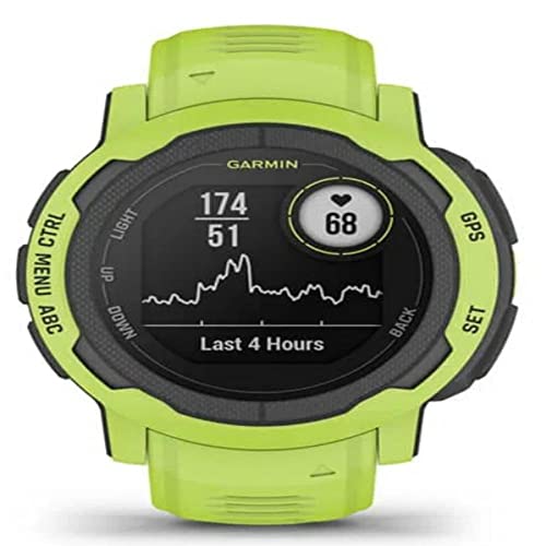 Garmin Instinct 2, Rugged GPS Smartwatch, Built-in Sports Apps and Health Monitoring, Ultratough Design Features, Lime