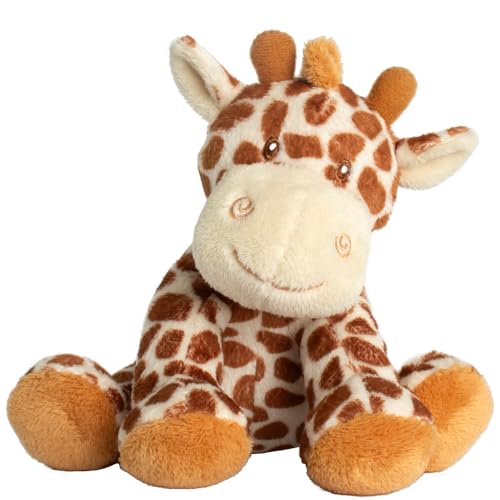 Suki Baby Small Bing Bing Soft Boa Plush Rattle with Embroidered Accents (Giraffe)