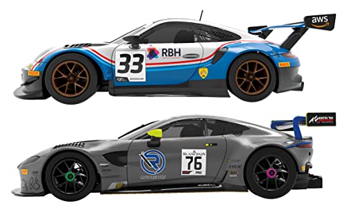 Scalextric ARC AIR World GT Race Set - App Race Control Electric Race Car Track Set for Ages 5+, Slot Car Race Tracks - Includes: Cars, Wireless Hand Controllers, Track & Barriers - 1:32 Scale