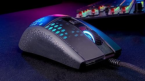 Roccat Burst Pro - Extreme Lightweight Optical Pro Gaming Mouse (high precision, optical Owl-Eye sensor (100 to 16,000 dpi), RGB AIMO LED lighting, only 68g, designed in Germany), black ROC-11-745