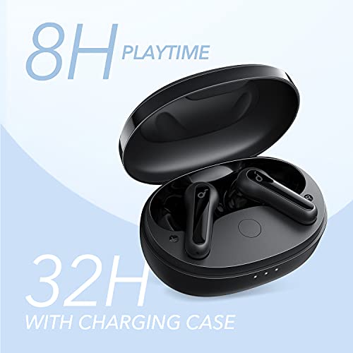 soundcore by Anker P2 Mini True Wireless Earbuds, 10mm Drivers with Big Bass, Custom EQ, Bluetooth 5.3, 32H Playtime, USB-C for Fast Charging, Tiny Size for Commute, Work
