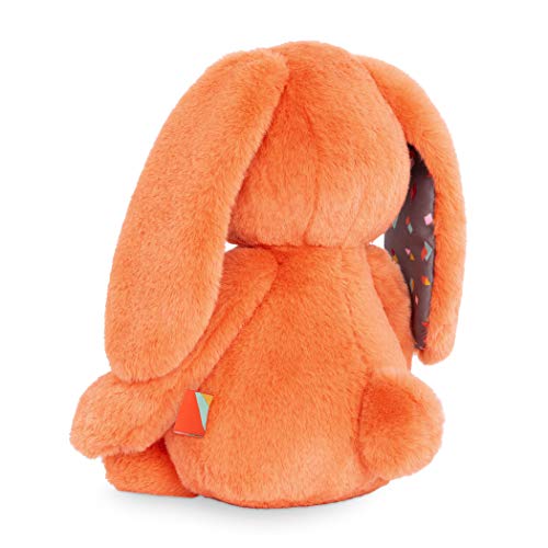 B. toys – Plush Bunny - Super Soft Stuffed Animal - Washable Rabbit Toy - HappyHues for Babies and Toddlers - 0 Months +, Coral Orange