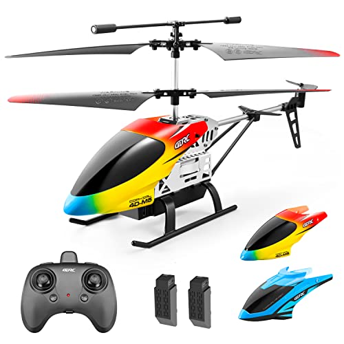 4DRC M5 Remote Control Helicopter Altitude Hold RC Helicopters with Gyro for Adult Kid Beginner,2.4GHz Aircraft Indoor Flying Toy with 3.5 Channel,High&Low Speed,LED Light,2 Battery for 25 Min Play