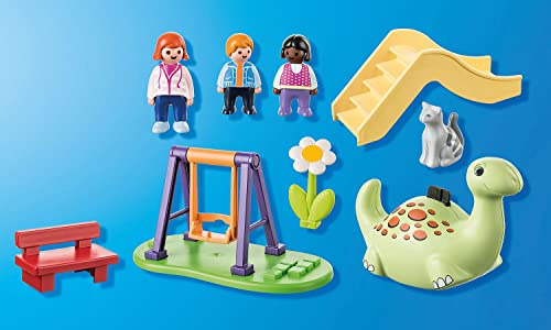Playmobil 71157 1.2.3 Playground, with Swing and Slide, Early Development, Fun Imaginative Role-Play, PlaySets Suitable for Children Ages 4+