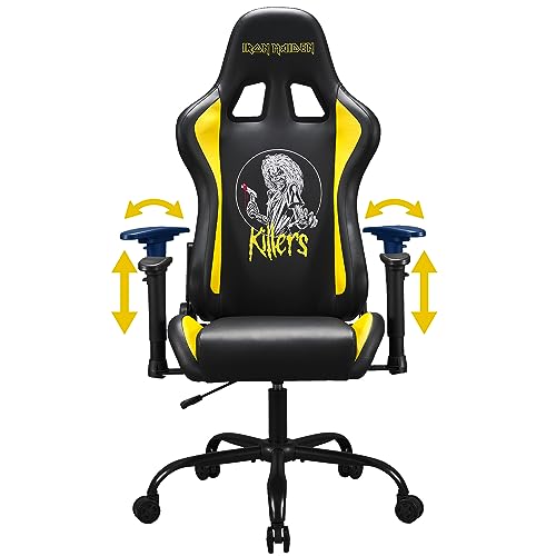 Iron Maiden - Official Ergonomic Gamer Chair Adjustable Back and Armrests - Officially licensed adult gaming chair