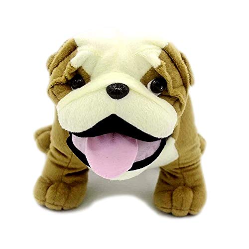 VACHICHI Lifelike Stuffed Animals English Bulldog Teddy Realistic Plush Soft Toy Animals Dog Puppy,30cm (English Bulldog)