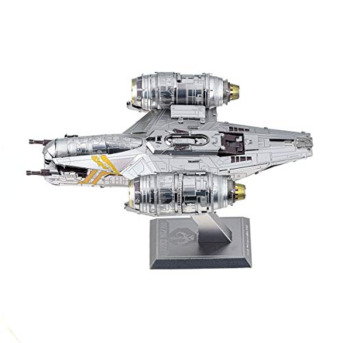 Metal Earth Fascinations ICX217 ICONX 502948 - Star Wars The Mandalorian - Razor Crest™, Laser-Cut 3D Construction kit, 2.5 Metal platinums, from 14 Years