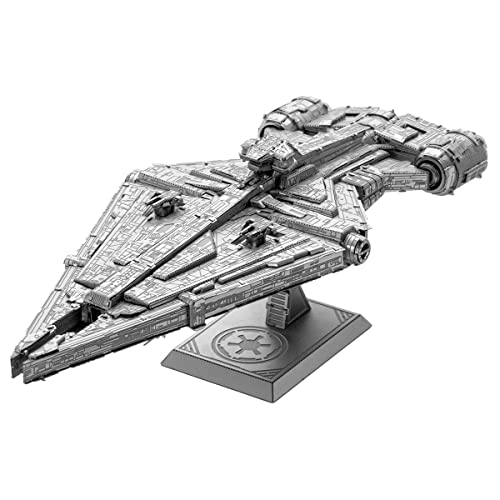 Fascinations ICX233 Metal Earth Metal Kits - Star Wars Imperial Light Cruiser, Laser-Cut 3D Construction Kit, 3D Metal Puzzle, DIY Model Kit with 2 Metal Boards, from 14 Years