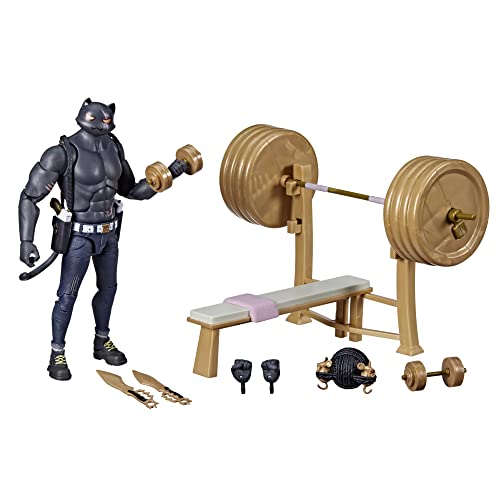 Hasbro F49625X0 Fortnite Victory Royale Series Meowscles (Shadow) Deluxe Pack Action Figure 15Cm, Multi-Coloured, único