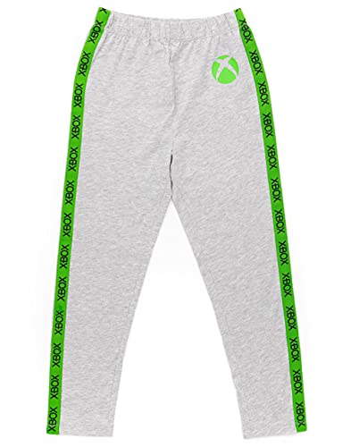 Xbox Pyjamas For Girls | Kids White Grey Gamer T-Shirt & Leggings Pjs | Game Console Controller Merchandise Gifts 10-11 Years