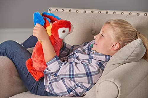 Wild Republic Scarlet Macaw Plush Soft Toy, Cuddlekins Cuddly Toys, Gifts for Kids 30 cm