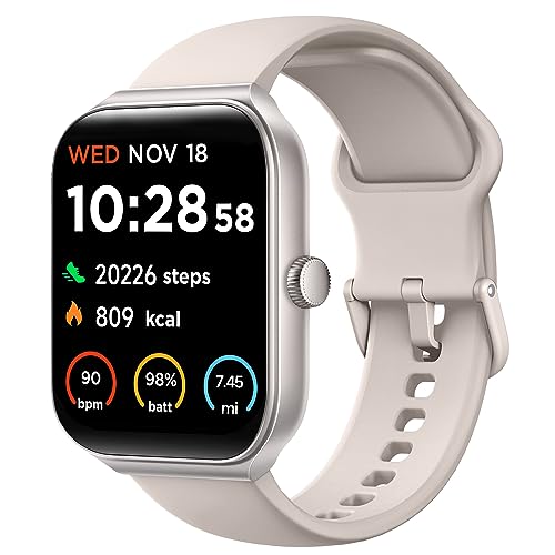 TOOBUR Smart Watch for Women Men Alexa Built-in,1.95" Fitness Tracker with Answer/Make Calls,IP68 Waterproof/Heart Rate/Sleep Tracker/Blood Oxygen/100 Sport Modes,Fitness Watch Compatible iOS Android
