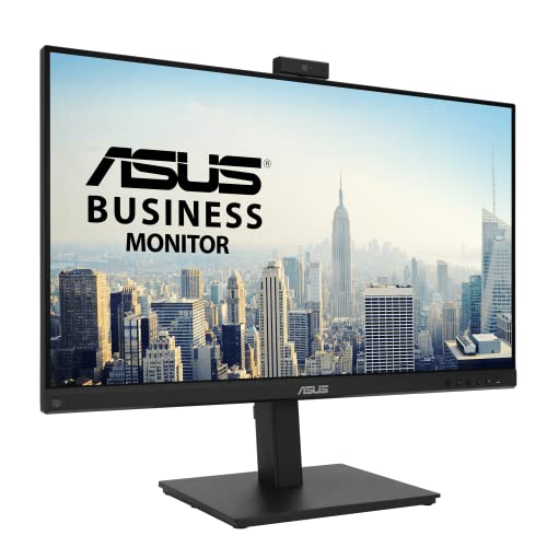 ASUS BE279QSK Video Conferencing Monitor - 27 inch, Full HD, IPS, Frameless, Full HD Webcam, Mic Array, Stereo Speakers, Ergonomic Design, HDMI, Eye Care, Mini-PC Mount Kit, Wall Mountable