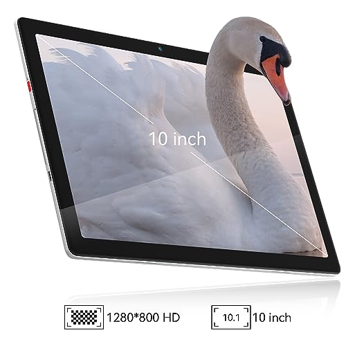 FancyDay Tablet 10 inch Android 13 Go Tablet with Quad-core Processor, 6GB RAM+64GB ROM+128GB Expansion, 5000mAh, WiFi, Bluetooth, Tablet PC with 5MP+8MP Dual Camera(Silver)