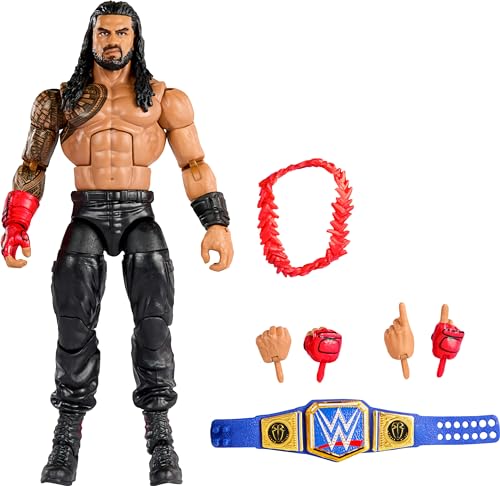 Mattel WWE Roman Reigns Elite Collection Action Figure with Accessories, Articulation & Life-Like Detail, Collectible Toy, 6-Inch, 4 UK, HKN98